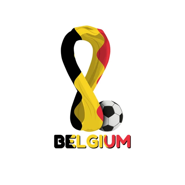 Coupe Monde Qatar 2022 Drapeau Belgique — Image vectorielle
