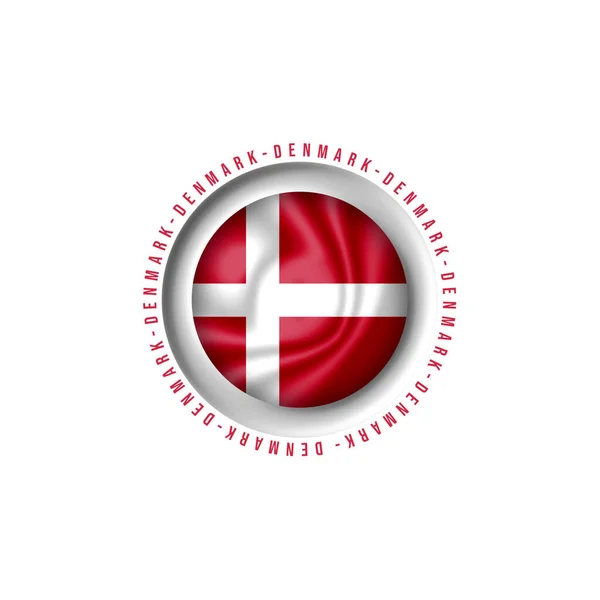 World Cup Soccer Qatar 2022 Flag Denmark — Stock Vector