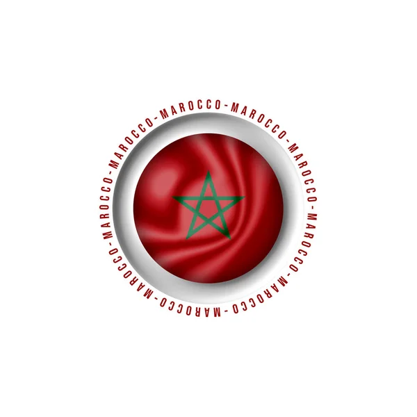 Кубок Світу Футболу 2022 Прапор Мароко — стоковий вектор