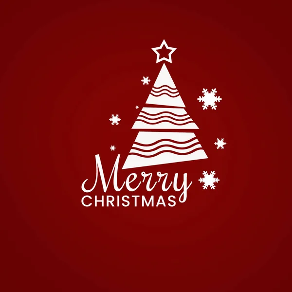 Frohe Weihnachten Symbol Baum Text Hintergrund — Stockvektor