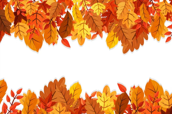 Herbstliches Laub Herbstlicher Laubfall Und Wind Fliegendes Pappelblatt Verschwimmen Herbstliches — Stockvektor