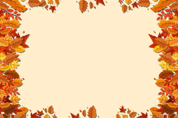 秋天落叶 自体叶落了 杨叶在风中飘扬模糊了 秋天的设计 招贴画 演示文稿模板 — 图库矢量图片