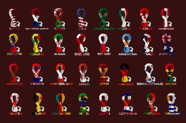 Katar 2022 'de futbol dünya kupası için yarışan ülkeler
