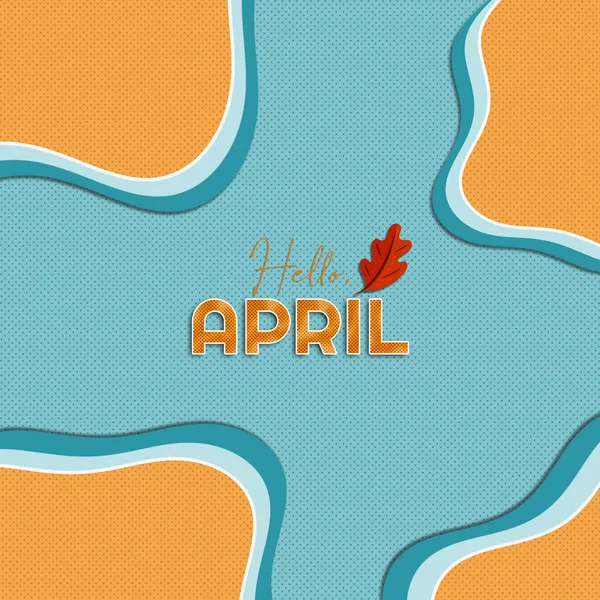 Bulan April Dengan Desain Vektor Punchy - Stok Vektor