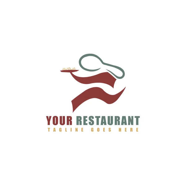 Lebensmittel Logo Design Vorlage Restaurant — Stockvektor