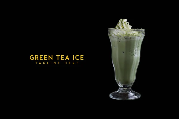 Bebida Ice Tea Verde Para Lista Menús Cafetería — Vector de stock