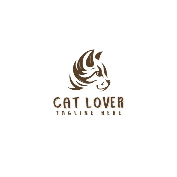 Cat Logo Einem Modernen Und Minimalistischen Stil — Stockvektor