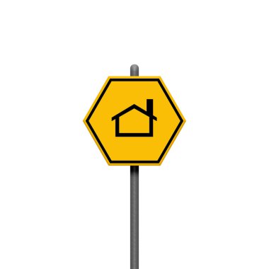 Metal büfedeki trafik işaretleri.