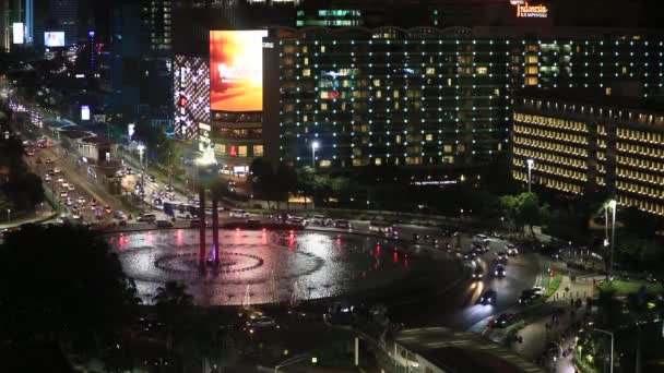 Skyline Night Jakarta Indonesia — Stok Video