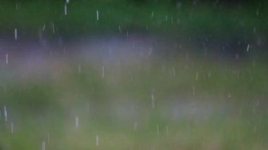 Evin önündeki serin, yağmurlu atmosfer