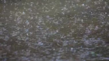 Evin önündeki serin, yağmurlu atmosfer