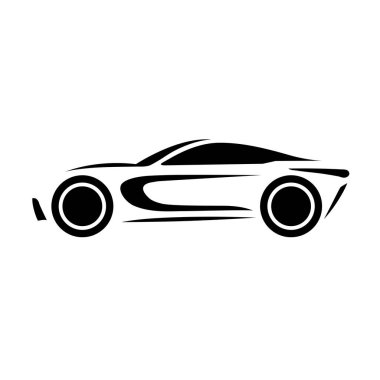 Modern minimalist araba monokrom logosu
