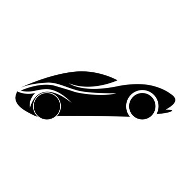 Modern minimalist araba monokrom logosu