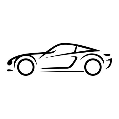 Modern minimalist araba monokrom logosu