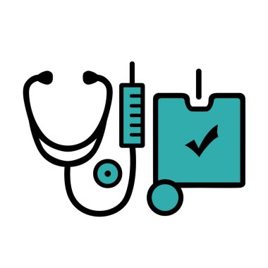 Beyaz bir arka plan üzerinde tıbbi donatımı