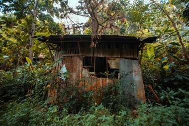 Sahibi tarafından terk edilmiş küçük bir ev.