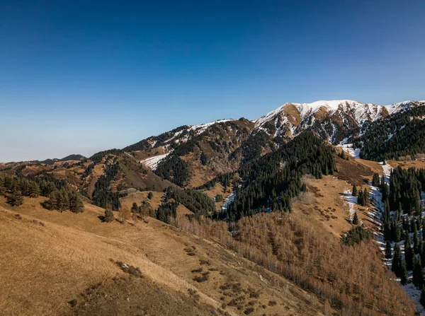 Tian Shan Medeu 'daki Serkebai Dağı.