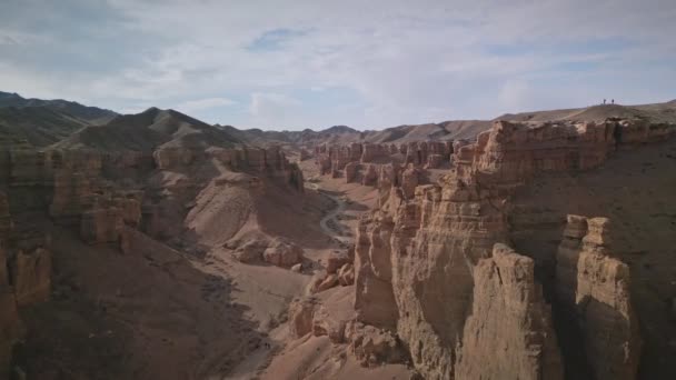 Charyn Kanyonu Charyn Ulusal Parkı Kazakistan — Stok video