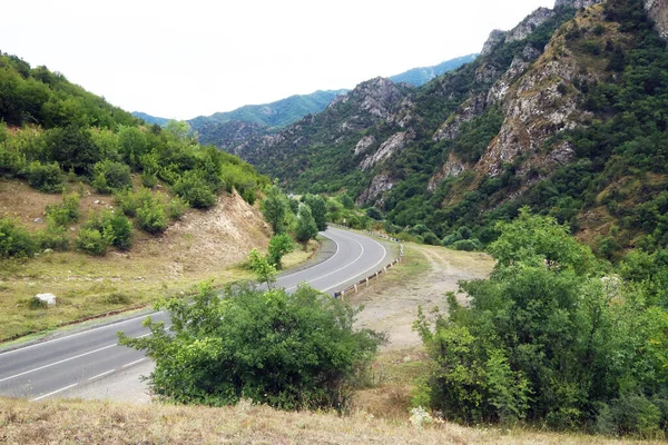Asphalte Route Été Dans Une Région Montagneuse — Photo
