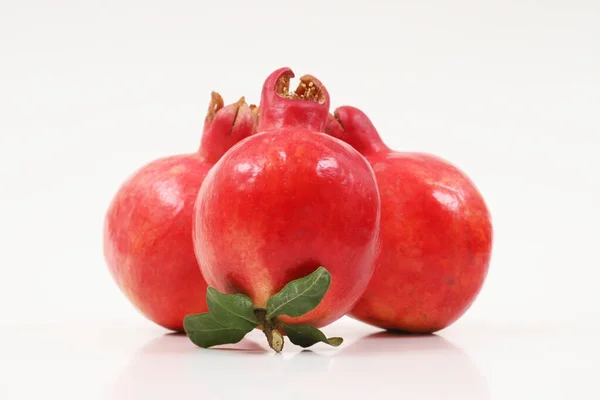 Red Ripe Pomegranate White Background Shallow Depth Field — Stock Photo, Image