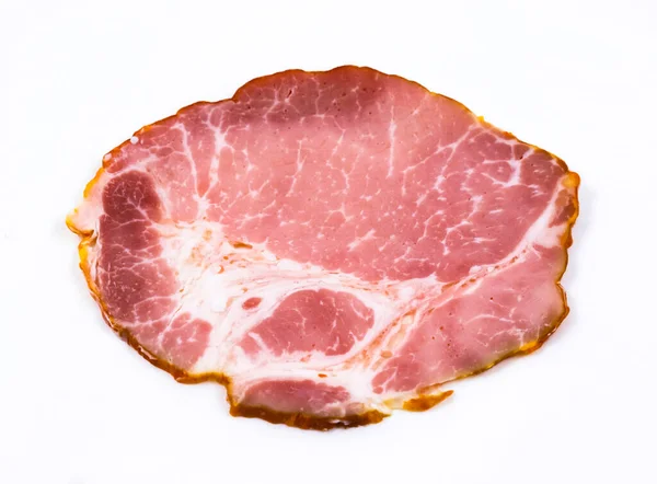 Sliced Pork Ham White Background Shallow Depth Field — Stock Photo, Image