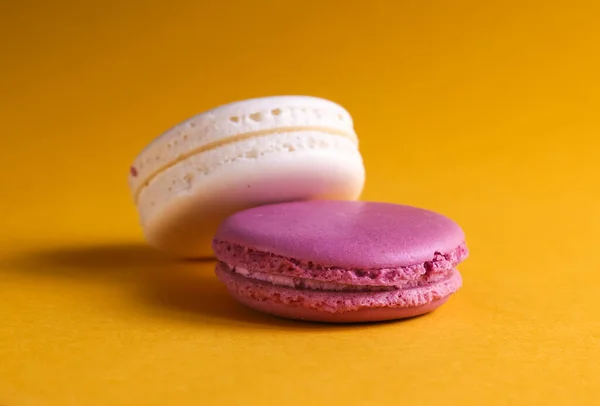 Cookies Macaron. French confection made from egg whites, sugar and ground almonds. Shallow depth of field