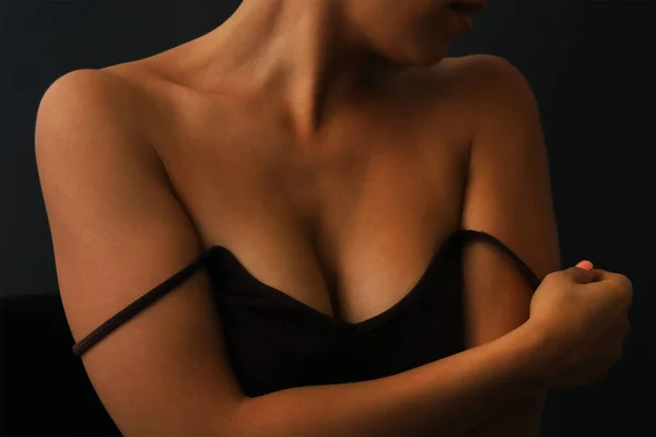 Perfekt Detalj Kvinnas Kropp Närbild — Stockfoto