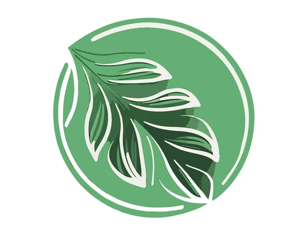 Spa Logó Vagy Embléma Zöld Tónusú Vektorillusztráció — Stock Vector