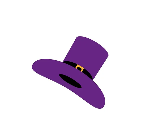 Cartoon Purple Hat Ribbon Loop White Background Vector Illustration — Stock Vector