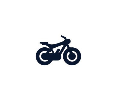 Siluet bir bisiklet resmi ya da beyaz bir arka planda moped. Vektör illüstrasyonu