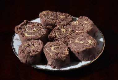 Kırmızı fasulye ezmesi ya da tereyağlı lobio. Yakın plan.