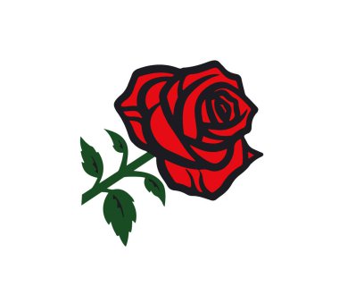 İzole edilmiş arkaplanda yabani gülün vektör illüstrasyonu