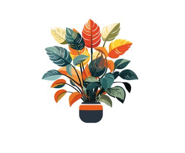 İzole edilmiş bir arka planda bitkisi olan esrar. Vektör illüstrasyonu