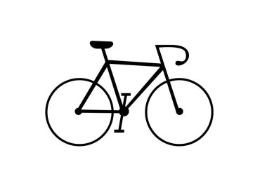 Beyaz arka planda bir spor bisikletinin vektör çizimi