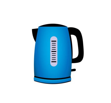 beyaz zemin üzerinde bir su ısıtıcısı vektör çizim