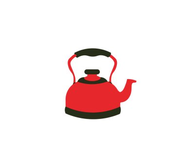 Cartoon teapot on a white background. Vector illustration clipart