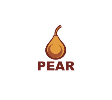 Beyaz zemin üzerinde bir armut vektör çizim