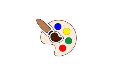 Çizgi film palet tahtasının minimalist tarzda vektör illüstrasyonu