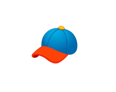 Cartoon cap close up. Vector illustration