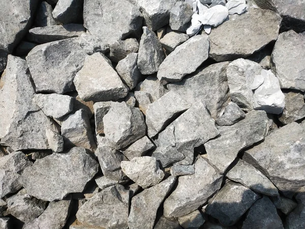 Montón Piedra Triturada Para Construcción Cimientos — Foto de Stock