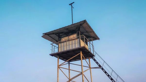 Guard Post Guard Tower Use Border Surveillance Made Steel Look — Stock Photo, Image