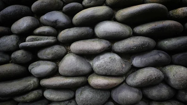 Фото Сухих Дрібних Каменів Розташованих Стінах Оштукатурених Щоб Вони Виглядали — стокове фото
