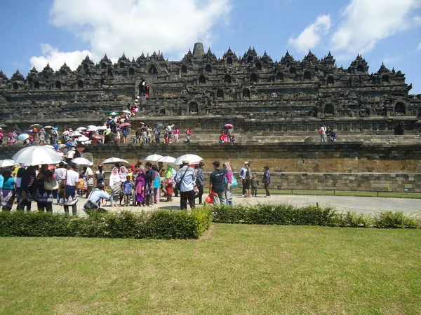 Agosto 2013 Candi Borobudur Yogyakarta Giava Centrale Indonesia Heritage Budist — Foto Stock
