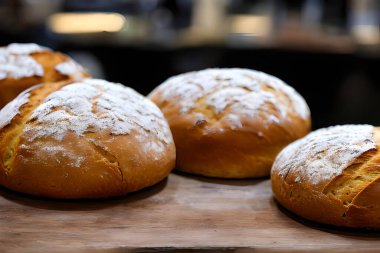 Three Sourdough bread at the table.