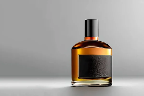Yellow Transparent Orange Perfume Mockup Product Studio Shot Isolated — Stock Photo, Image