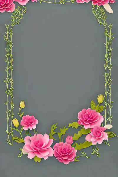 Színes Egyszerű Virágdíszítés Apró Virág Illusztráció Háttér Sablon Kreatív Elrendezése — Stock Fotó