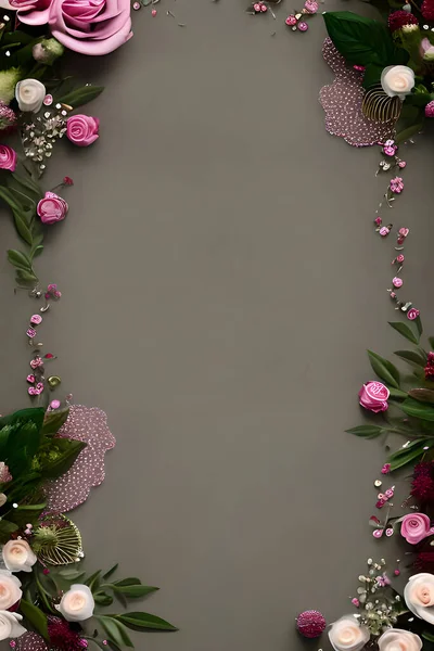Bunte Einfache Blumendekoration Winzige Blumenillustration Hintergrundvorlage Kreative Anordnung Von Natur — Stockfoto