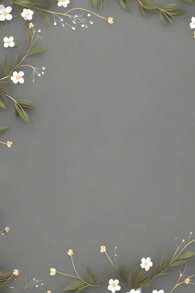 Πολύχρωμο Απλό Floral Διακόσμηση Μικροσκοπική Απεικόνιση Λουλουδιών Φόντο Πρότυπο Δημιουργική — Φωτογραφία Αρχείου