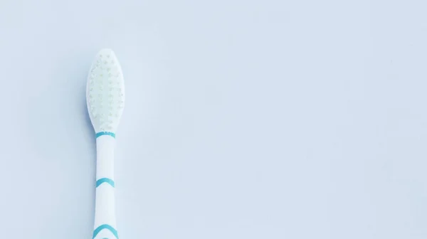 Blueish White Toothbrush Isolated White — Stock Photo, Image