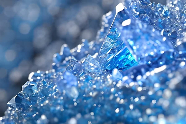 Μπλε Κρυσταλλική Ορυκτή Πέτρα Πετράδια Μεταλλικοί Κρύσταλλοι Στο Φυσικό Περιβάλλον — Φωτογραφία Αρχείου
